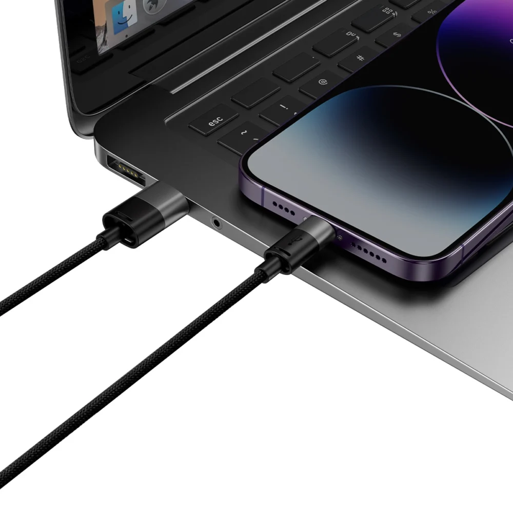 3in1 USB - micro USB / Lightning / USB C 3.5A 1.2m cable Baseus StarSpeed - blackeng