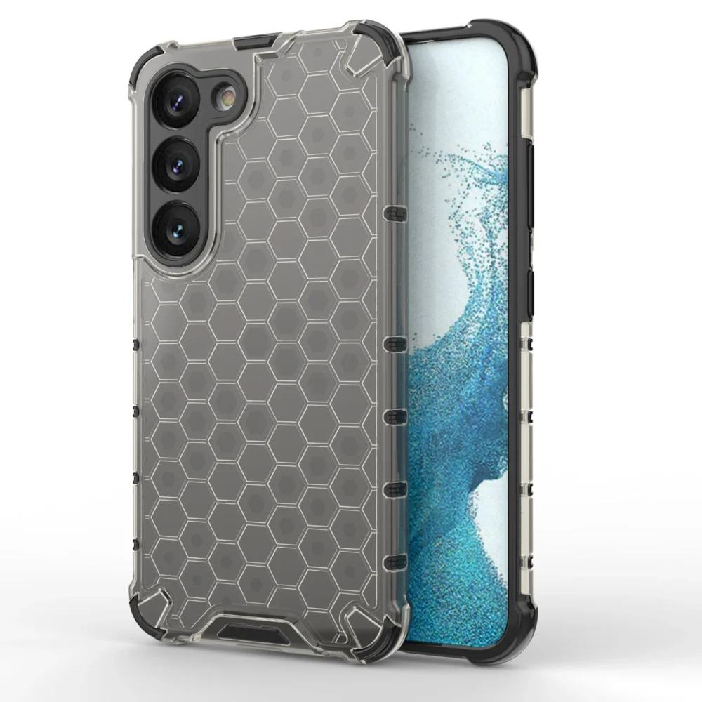 Honeycomb case for Samsung Galaxy S23 armored hybrid cover blackeng