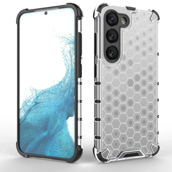 Honeycomb case for Samsung Galaxy S23 armored hybrid cover blackeng
