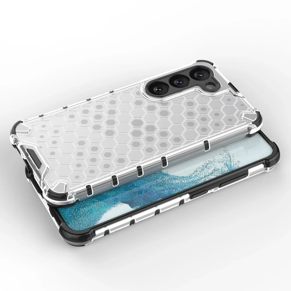Honeycomb case for Samsung Galaxy S23 armored hybrid cover blackeng