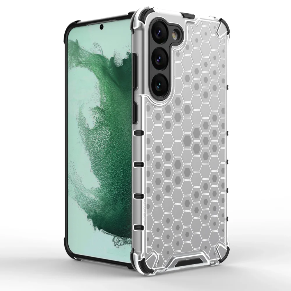 Honeycomb case for Samsung Galaxy S23+ armored hybrid cover blueeng