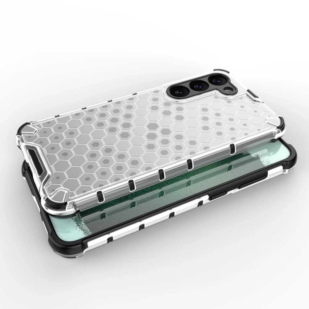 Honeycomb case for Samsung Galaxy S23+ armored hybrid cover blueeng