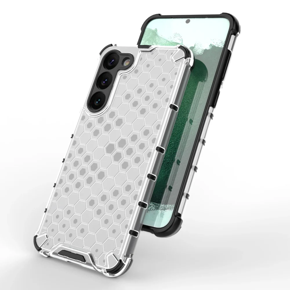 Honeycomb case for Samsung Galaxy S23+ armored hybrid cover blueeng