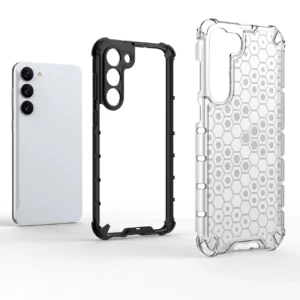 Honeycomb case for Samsung Galaxy S23+ armored hybrid cover transparenteng