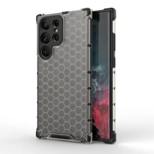 Honeycomb case for Samsung Galaxy S23 Ultra armored hybrid cover blackeng