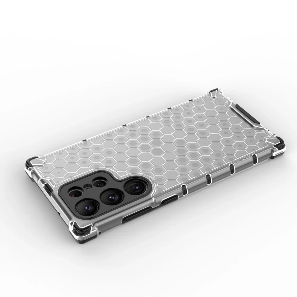 Honeycomb case for Samsung Galaxy S23 Ultra armored hybrid cover blackeng