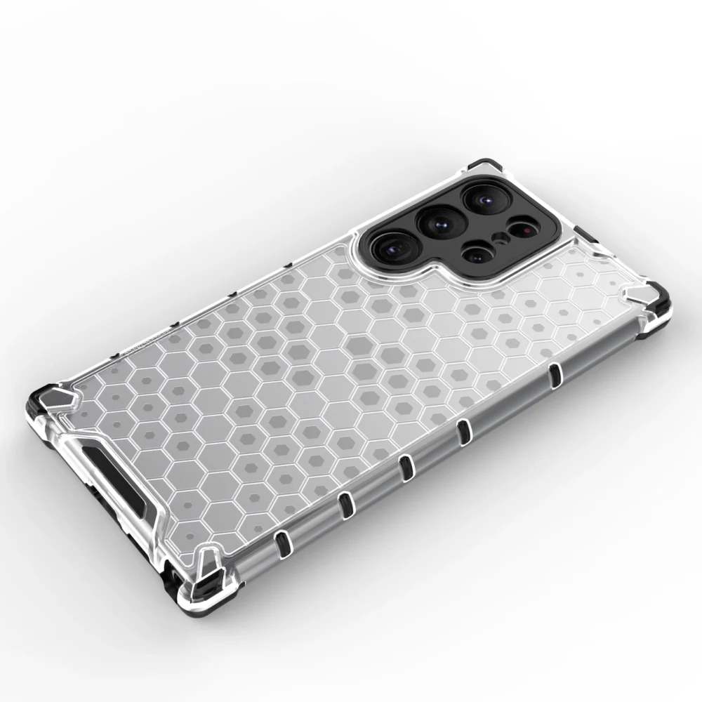 Honeycomb case for Samsung Galaxy S23 Ultra armored hybrid cover blackeng