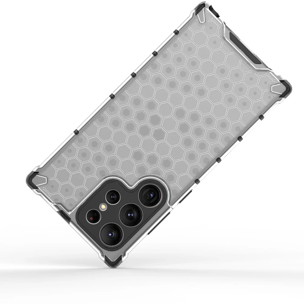 Honeycomb case for Samsung Galaxy S23 Ultra armored hybrid cover blackeng