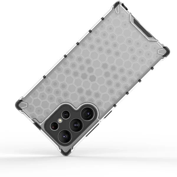 Honeycomb case for Samsung Galaxy S23 Ultra armored hybrid cover blackeng