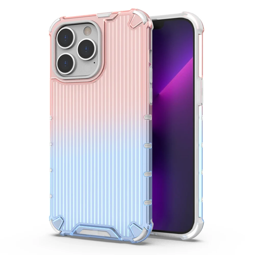 Ombre Protect Case for iPhone 14 Pro Max pink and blue armored caseeng