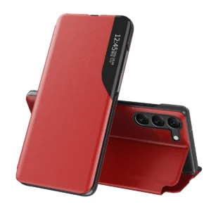 Eco Leather View Case case for Samsung Galaxy S23+ with a flip stand redeng