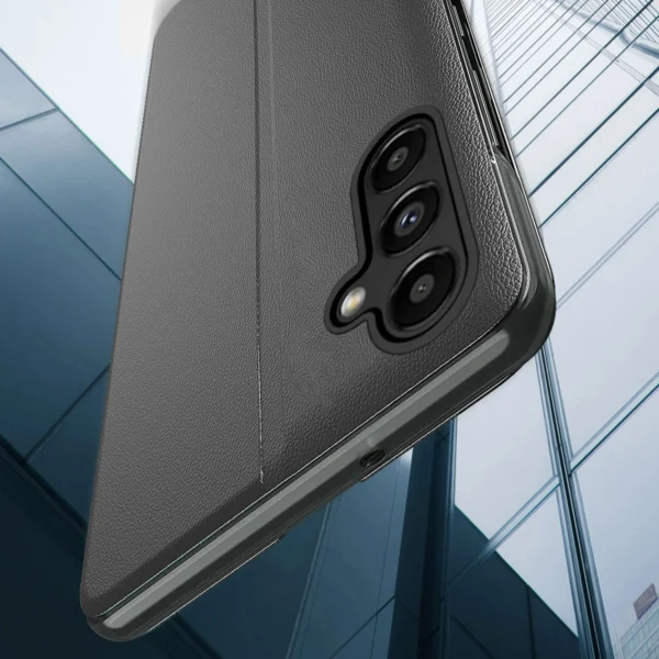 Eco Leather View Case case for Samsung Galaxy S23+ with a flip stand blackeng