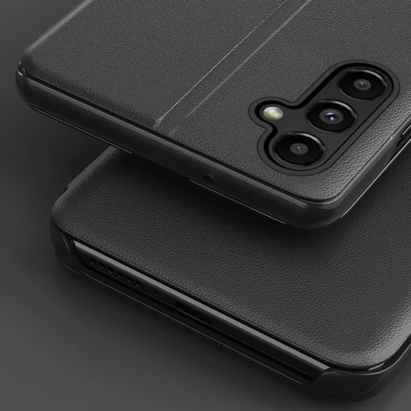 Eco Leather View Case case for Samsung Galaxy S23+ with a flip stand blackeng
