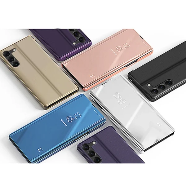 Clear View Case cover for Samsung Galaxy S23+ flip cover blueeng