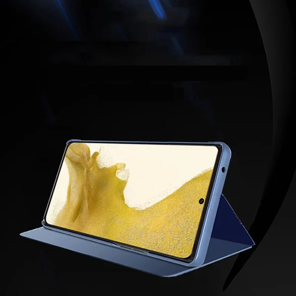 Clear View Case cover for Samsung Galaxy S23 blue flip covereng