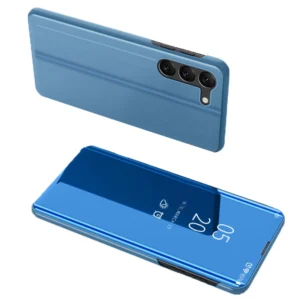 Clear View Case cover for Samsung Galaxy S23 blue flip covereng