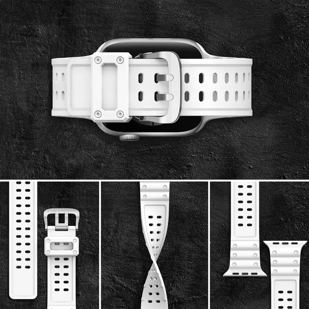 Strap Triple Protection for Apple Watch 38 / 40 / 41 mm band bracelet - whiteeng