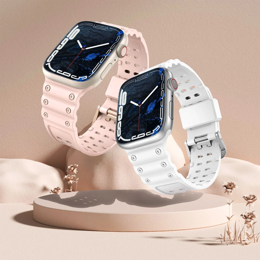 Strap Triple Protection for Apple Watch 42 / 44 / 45 / 49 mm band bracelet - transparenteng