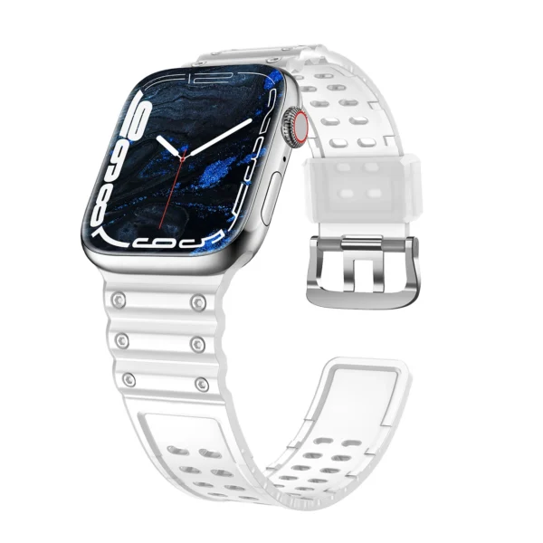Strap Triple Protection for Apple Watch 42 / 44 / 45 / 49 mm band bracelet - transparenteng
