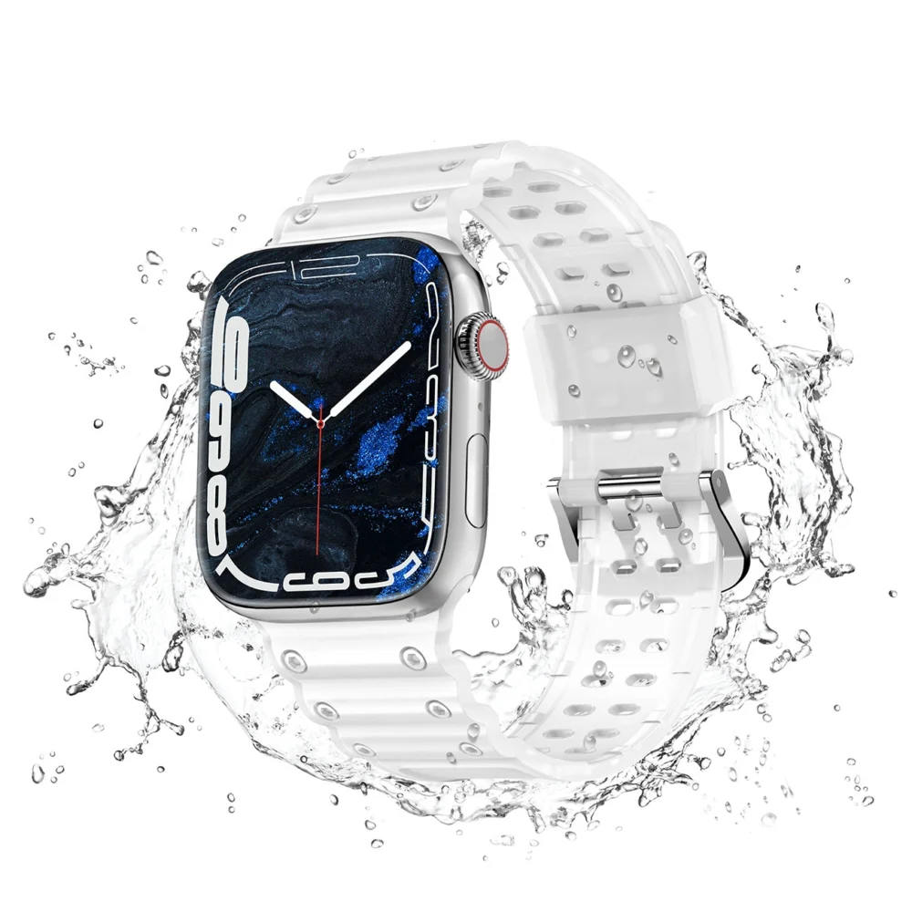 Strap Triple Protection for Apple Watch 42 / 44 / 45 / 49 mm band bracelet - transparenteng
