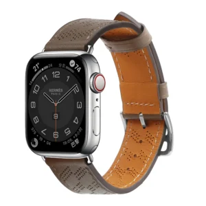 Strap Leather for Apple Watch 38 / 40 / 41 mm band bracelet - dark browneng