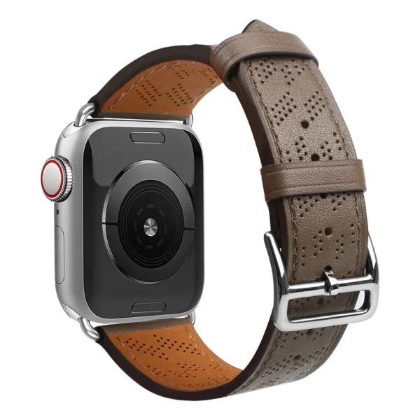 Strap Leather for Apple Watch 38 / 40 / 41 mm band bracelet - dark browneng