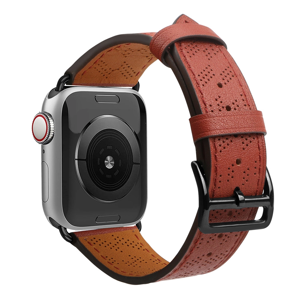 Strap Leather for Apple Watch 38 / 40 / 41 mm band bracelet - redeng