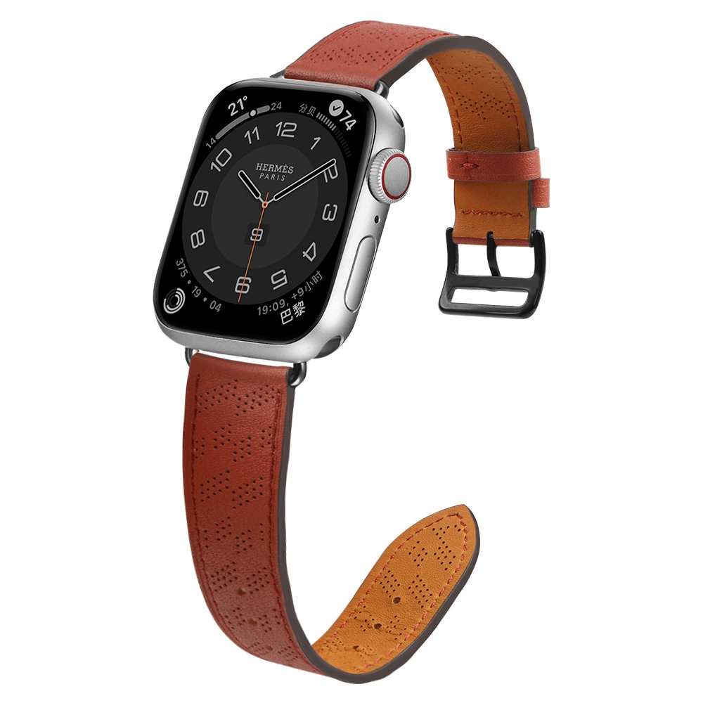 Strap Leather for Apple Watch 38 / 40 / 41 mm band bracelet - redeng