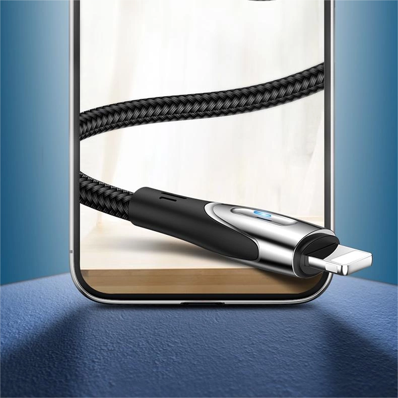 Joyroom Sharp Series S-M411 USB-A / Lightning 3A Cable 1.2m with Charging Indicator - Blackeng