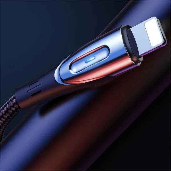 Joyroom Sharp Series S-M411 USB-A / Lightning 3A Cable 1.2m with Charging Indicator - Blackeng