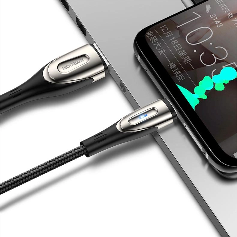Joyroom Sharp Series S-M411 USB-A / Lightning 3A Cable 1.2m with Charging Indicator - Blackeng