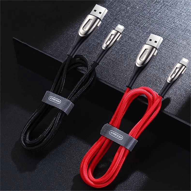 Joyroom Sharp Series S-M411 USB-A / Lightning 3A Cable 1.2m with Charging Indicator - Blackeng