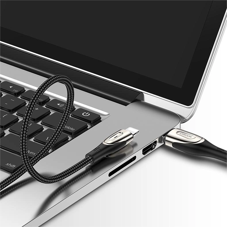 Joyroom Sharp Series S-M411 USB-A / Lightning 3A Cable 1.2m with Charging Indicator - Blackeng
