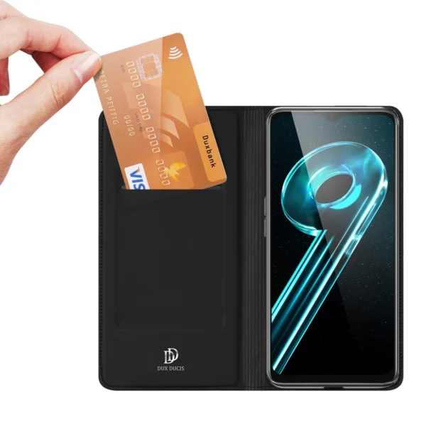 Dux Ducis Skin Pro Case For Realme 10 5G / Realme 9i 5G Cover Flip Card Wallet Stand Blackeng