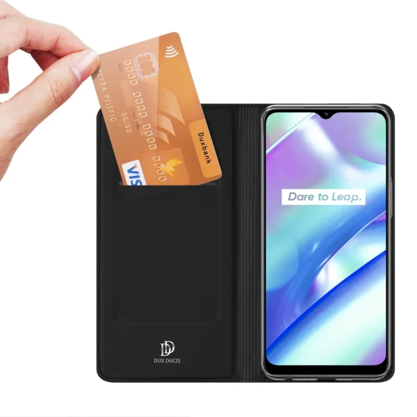 Dux Ducis Skin Pro Case Realme C33 Flip Card Wallet Stand Blackeng