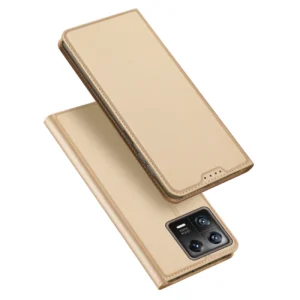 Dux Ducis Skin Pro Case Xiaomi 13 Flip Card Wallet Gold Standeng