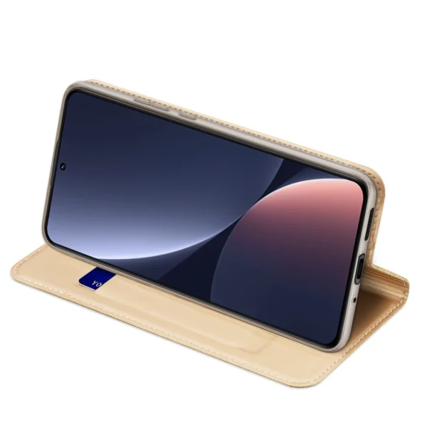 Dux Ducis Skin Pro Case Xiaomi 13 Flip Card Wallet Gold Standeng