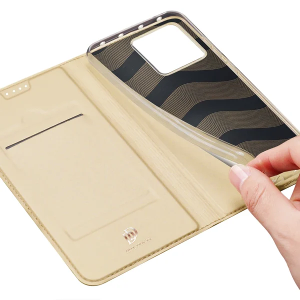 Dux Ducis Skin Pro Case Xiaomi 13 Flip Card Wallet Gold Standeng