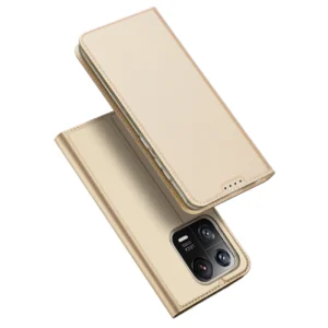 Dux Ducis Skin Pro Case Xiaomi 13 Pro Flip Card Wallet Gold Standeng