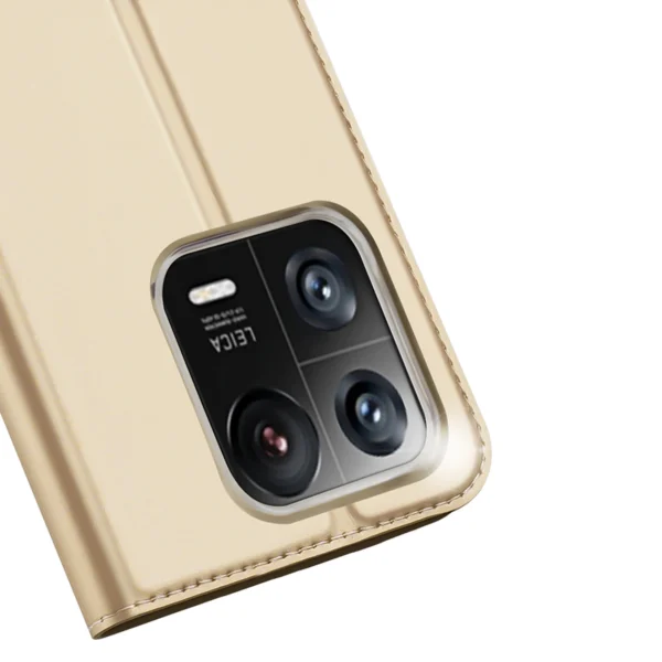 Dux Ducis Skin Pro Case Xiaomi 13 Pro Flip Card Wallet Gold Standeng