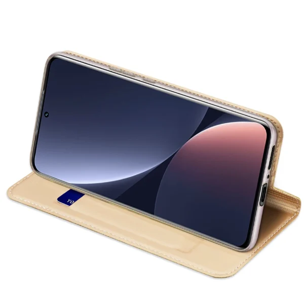Dux Ducis Skin Pro Case Xiaomi 13 Pro Flip Card Wallet Gold Standeng