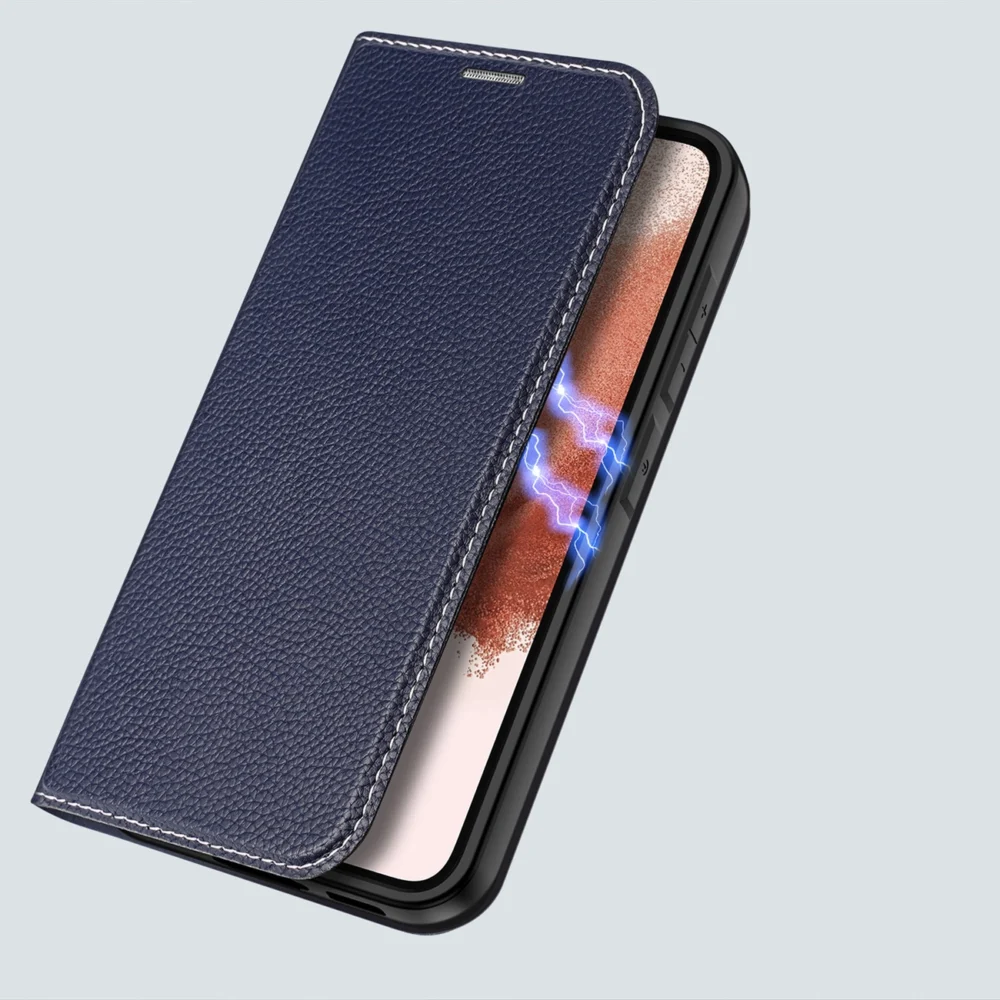 Dux Ducis Skin X2 case Samsung Galaxy S23+ flip case wallet stand blueeng