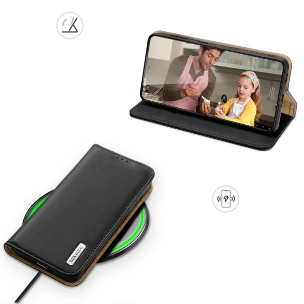 Dux Ducis Hivo case Samsung Galaxy S23+ flip case wallet stand RFID blocker blackeng