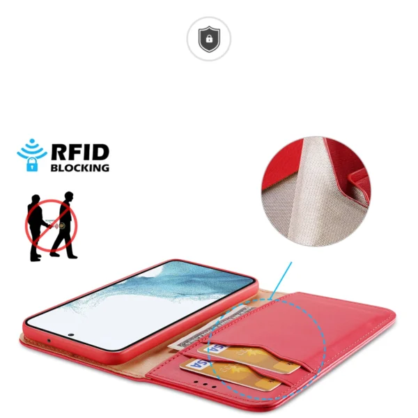Dux Ducis Hivo case Samsung Galaxy S23+ flip cover wallet stand RFID blocking redeng