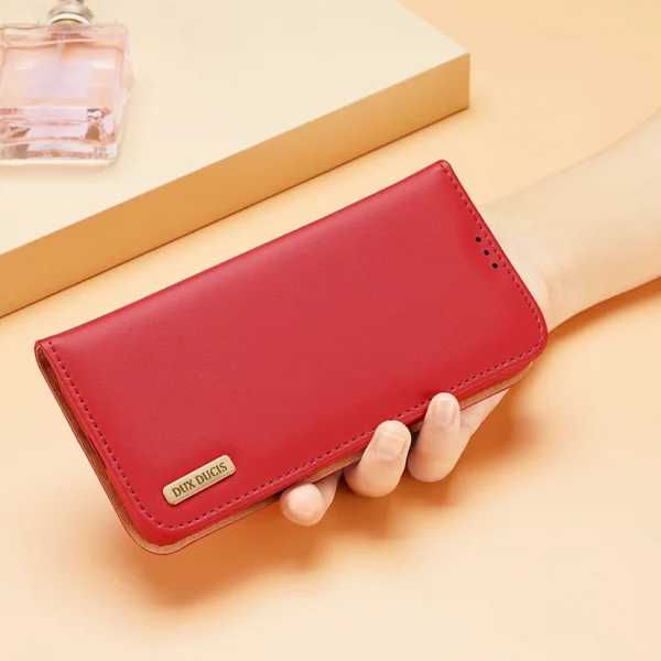 Dux Ducis Hivo Case for Samsung Galaxy S23 Ultra Flip Cover Wallet Stand RFID Blocking Browneng