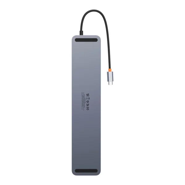 Baseus EliteJoy Gen2 universal USB HUB 12in1 with USB-C cable 25cm notebook stand USB-A / USB-C / DP / HDMI / SD / TF / RJ45 / 3.5mm jack / PD 100W gray (WKSX030213)eng