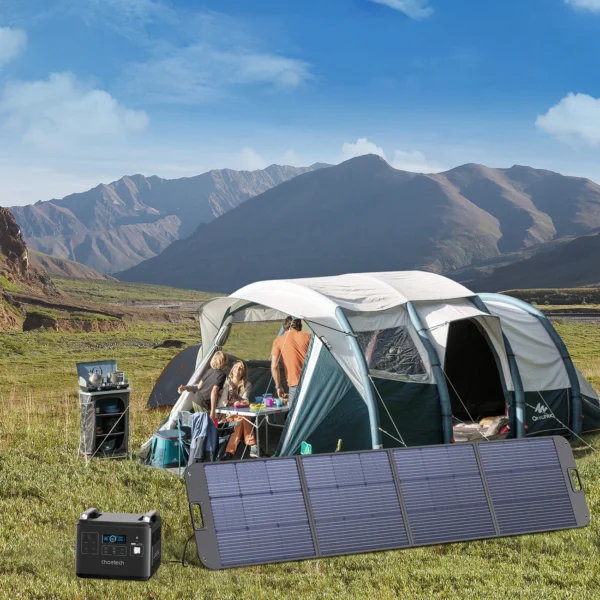 Choetech SC011 solar charger 200W portable solar panel - blackeng