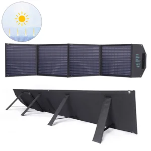 Choetech SC009-V2 solar foldable charger 100W USB-C / 2x USB-A PD QC - blackeng