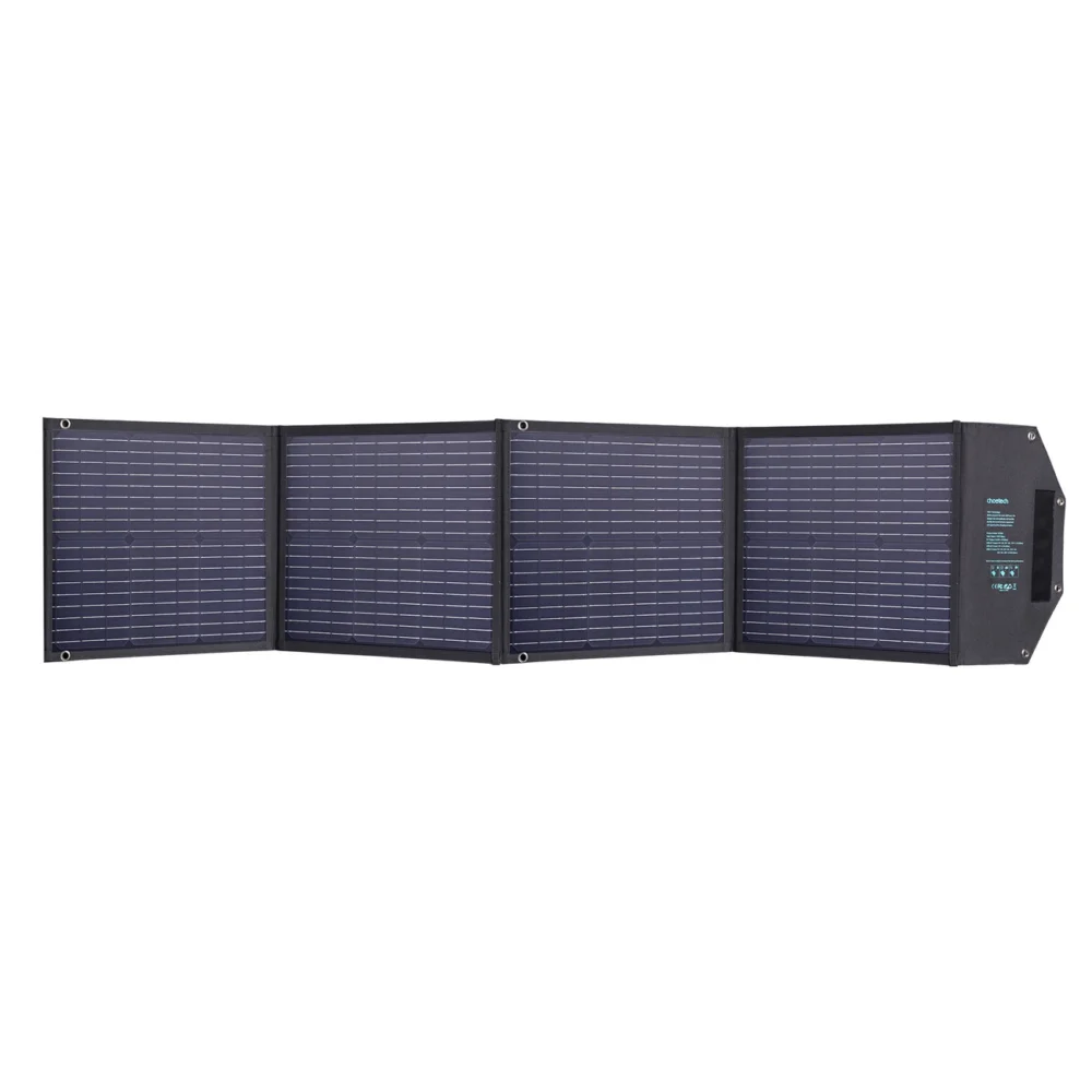 Choetech SC009-V2 solar foldable charger 100W USB-C / 2x USB-A PD QC - blackeng