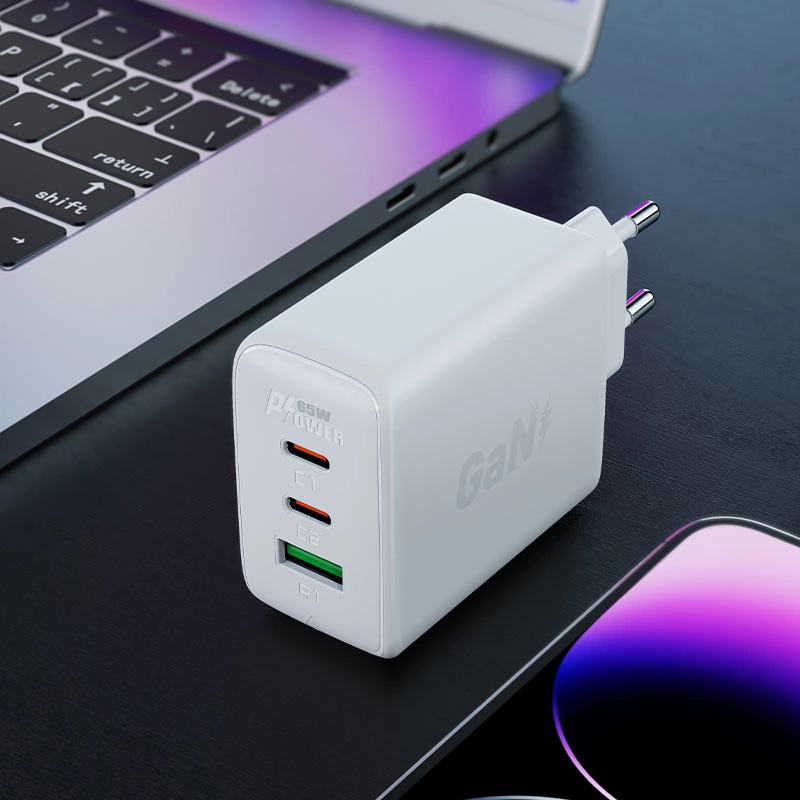 Acefast fast charger GaN (2x USB-C / USB-A) PPS / PD / QC4+ 65W white (A41)eng